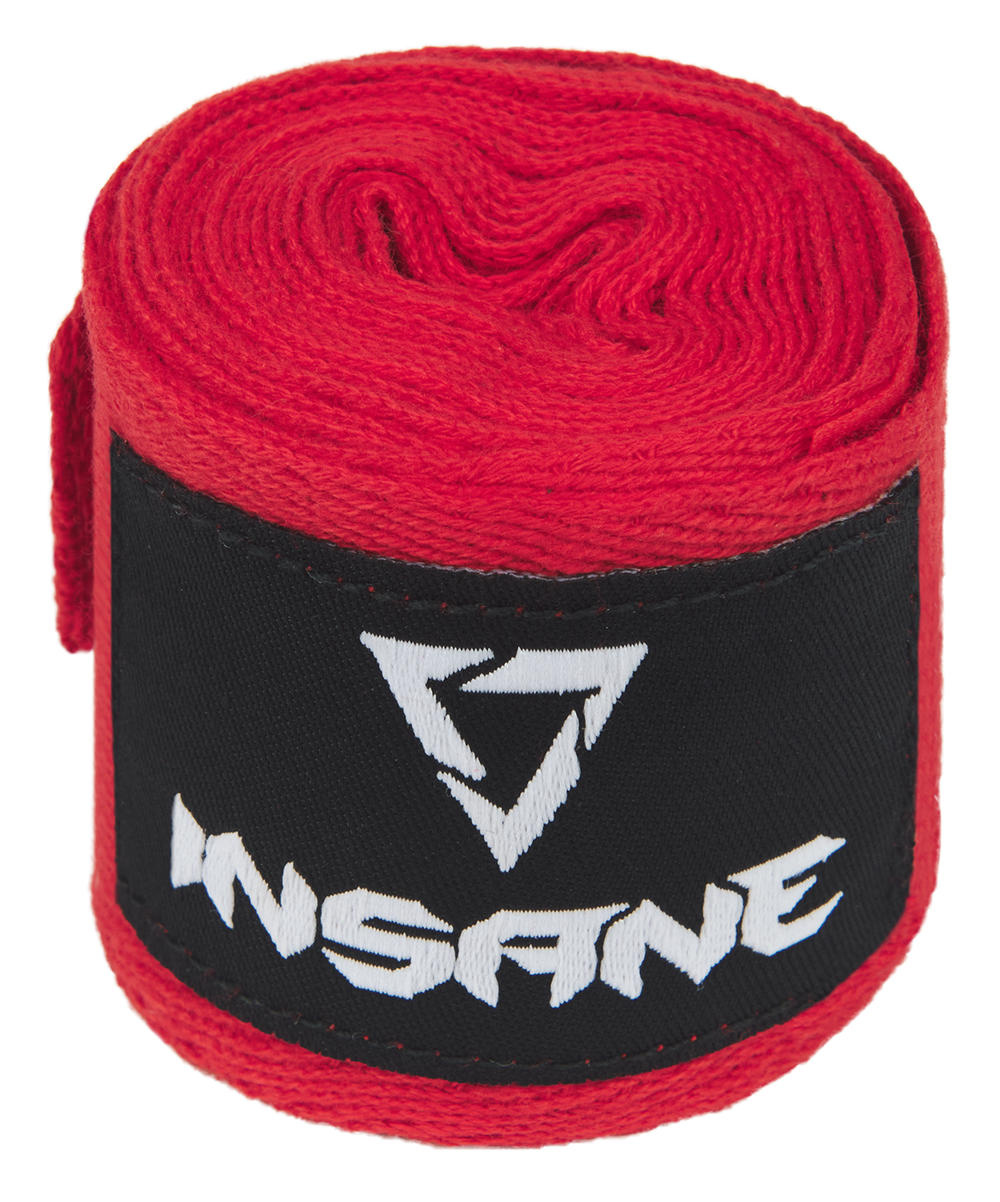 Бинт боксерский CRUSHER, хлопок, красный, 2,5 м