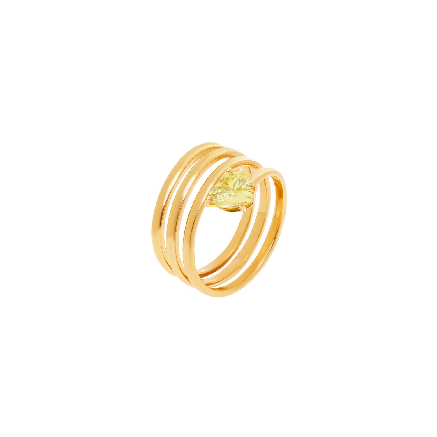 Кольцо Entwined Heart Ring – Yellow
