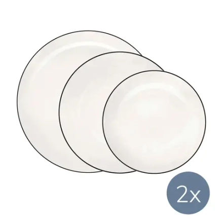 ASA Набор тарелок Ao;Table Coupe Ligne на 2 персоны