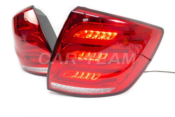 Задние фонари Лада Гранта, Гранта FL седан светодиодные в стиле Mercedes AMG, красные (21900-3716011-56/21900-3716010-56)