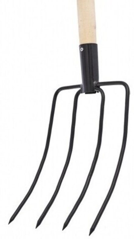 Вилы 4-х рогие сенные 210х310х1400мм Сибртех деревянный черенок