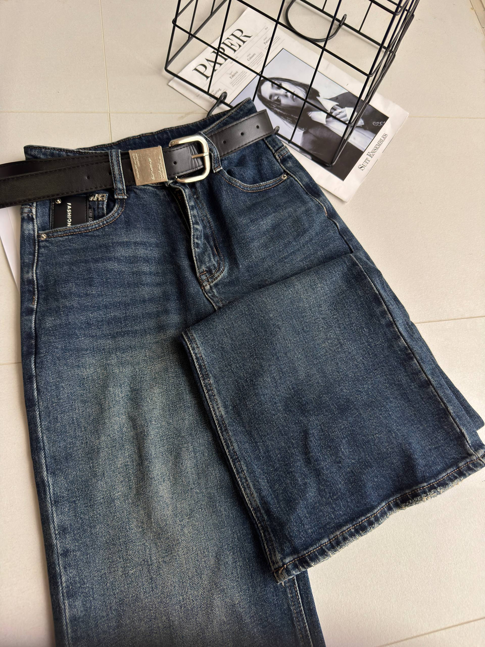 Брюки джинсовые жен. 2202 син.