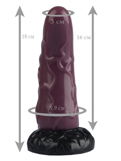 Кориневая анальная втулка с венками - 18 см. (Цвет: коричневый)