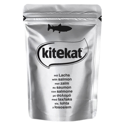 Влажный корм Kitekat Pou для кошек лосось в желе 85 гр