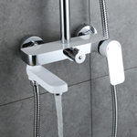 Душевая система 35к G2448 GAPPO лейка "Тропический душ"  БЕЛЫЙ-ХРОМ