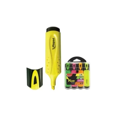 Набор текстовыделителей MAPED (Франция) 4 шт., АССОРТИ, "Fluo Pep's Classic", линия 1-5 мм, 742547