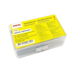 Набор отверток мини с пластиковой рукояткой 7пр(SL:3х35,4х35,5х35мм,PH:0х35,1х35,2х35мм),в футляре WMC TOOLS WMC-711A07