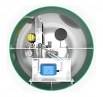 Станция глубокой биологической очистки
 Мультпласт СТ (Заубер) 5 вертикальный / 1000 л. в сутки / до 5 чел. / принудительный сброс / компрессорная аэрация (1180x1180x2410см;121кг;) - арт.552041