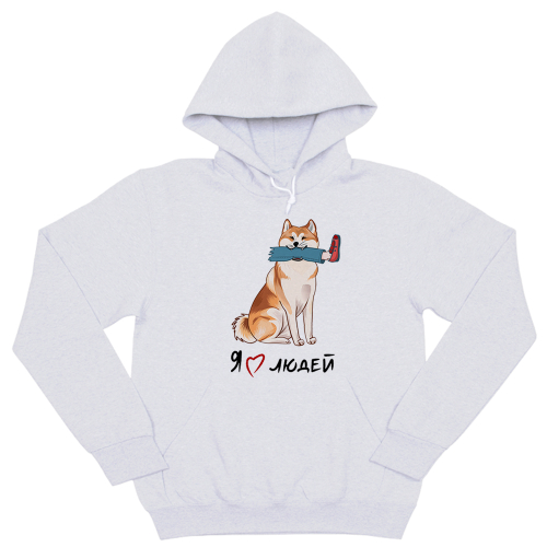 Толстовка "Акита любит людей"