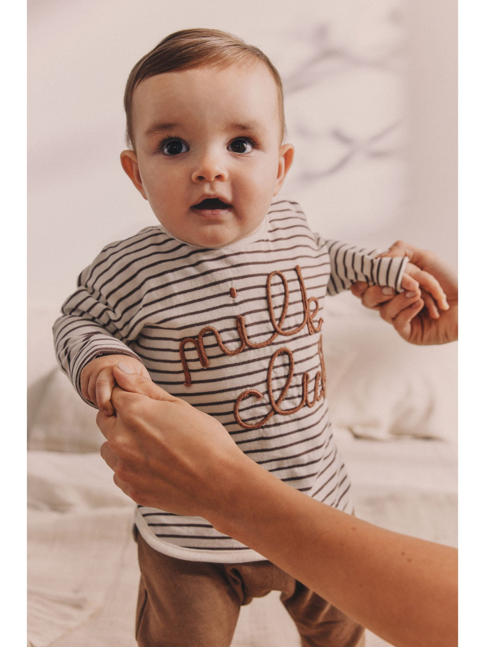 Лонгслив для малышей Next 836-058, 3 шт., Бежевый, Коричневый