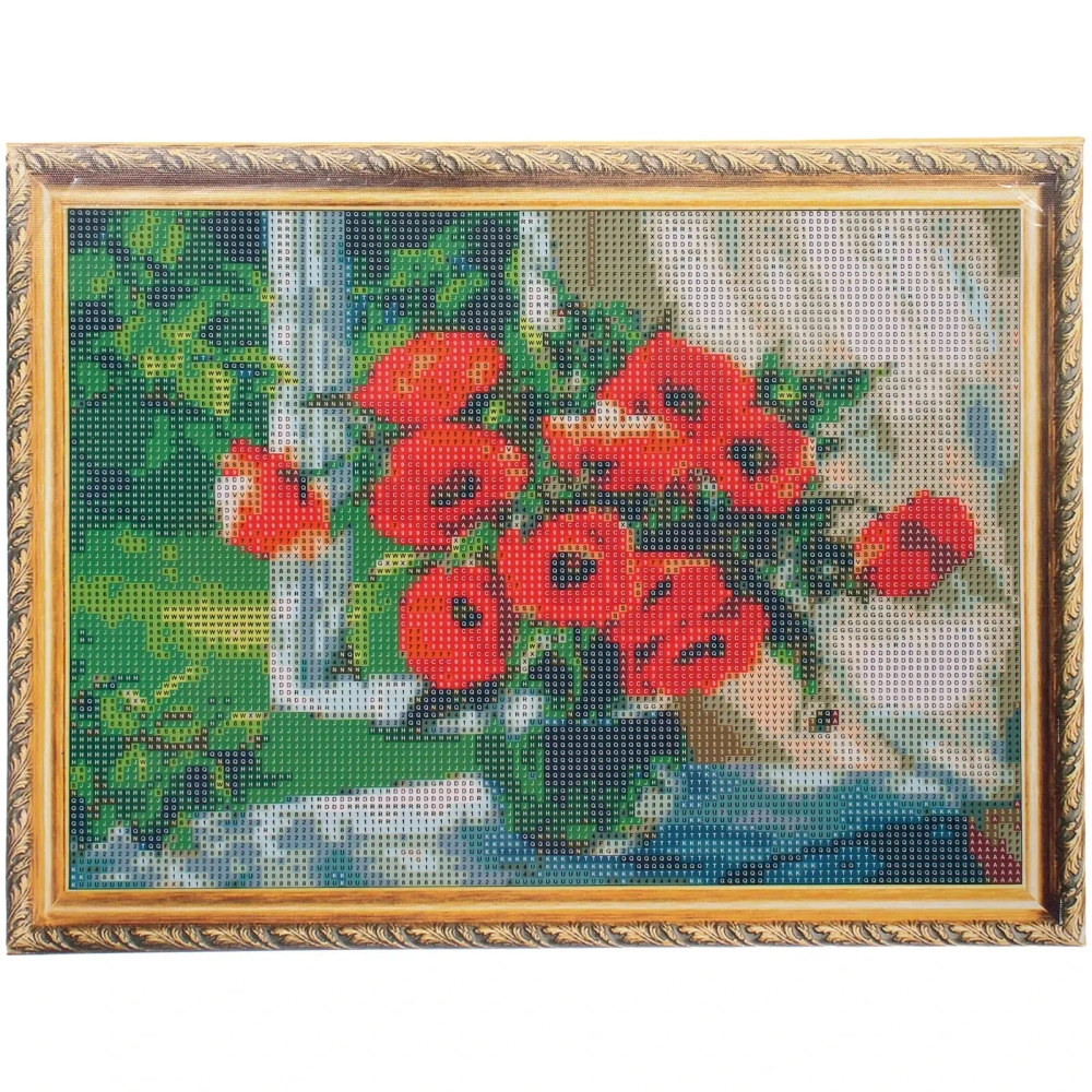 Алмазная мозаика на подрамнике с полным заполнением «МИР ЯРКИХ КРАСОК», роскошь маков, 30*40 см