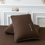 КПБ Однотонный Сатин Вышивка CH029, 1.5 спальный, наволочки 70-70 2 шт