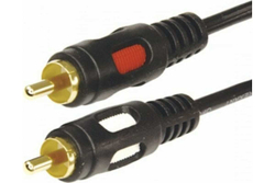 Шнур REXANT 2 RCA - 2 RCA, длина 1,5 метра, черный 17-0143