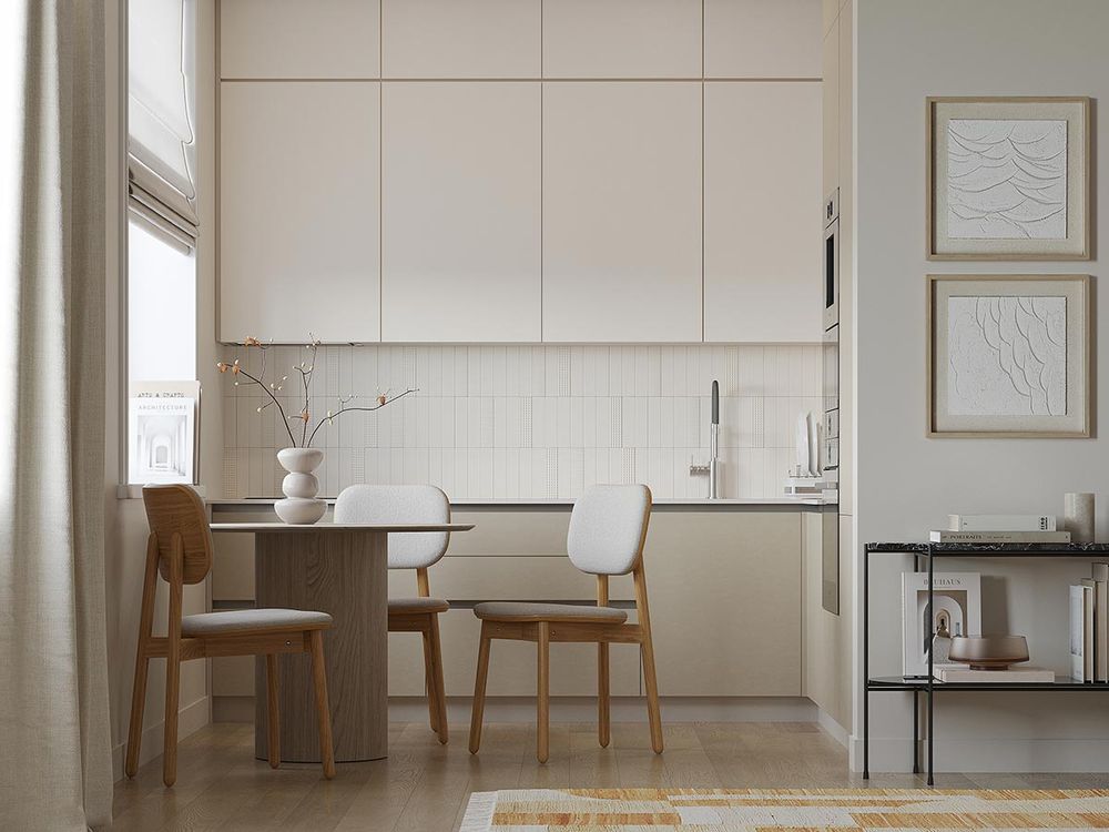 Стул с обивкой Saga, рогожка, бежевый