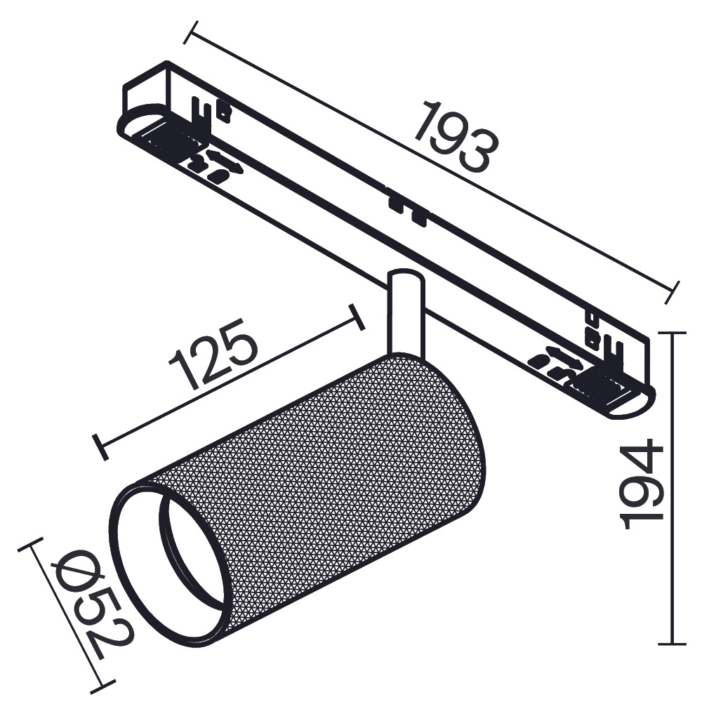Трековый светильник Technical TR097-2-12W3K-M-BW