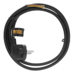 Шнур сетевой Energy Series, ПВС, 1,5 м, 3 x 1,5 мм, с неразборной вилкой, черный, Denzel