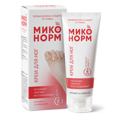 Миконорм Крем для ног, 75 мл, Две линии
