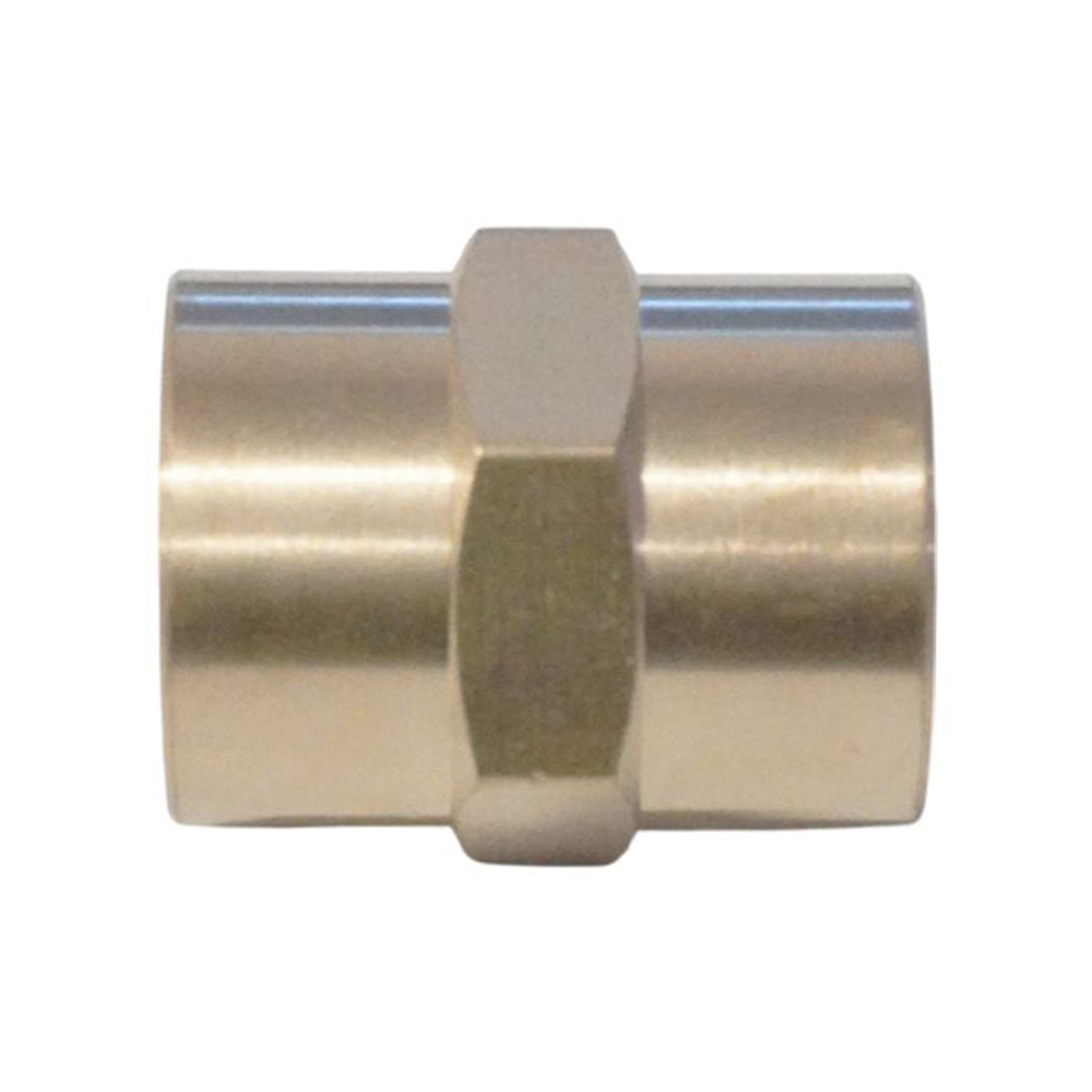 WDK-238FB Адаптер, резьба 3/8"-3/8" PT,  F-F (внутренний), латунь