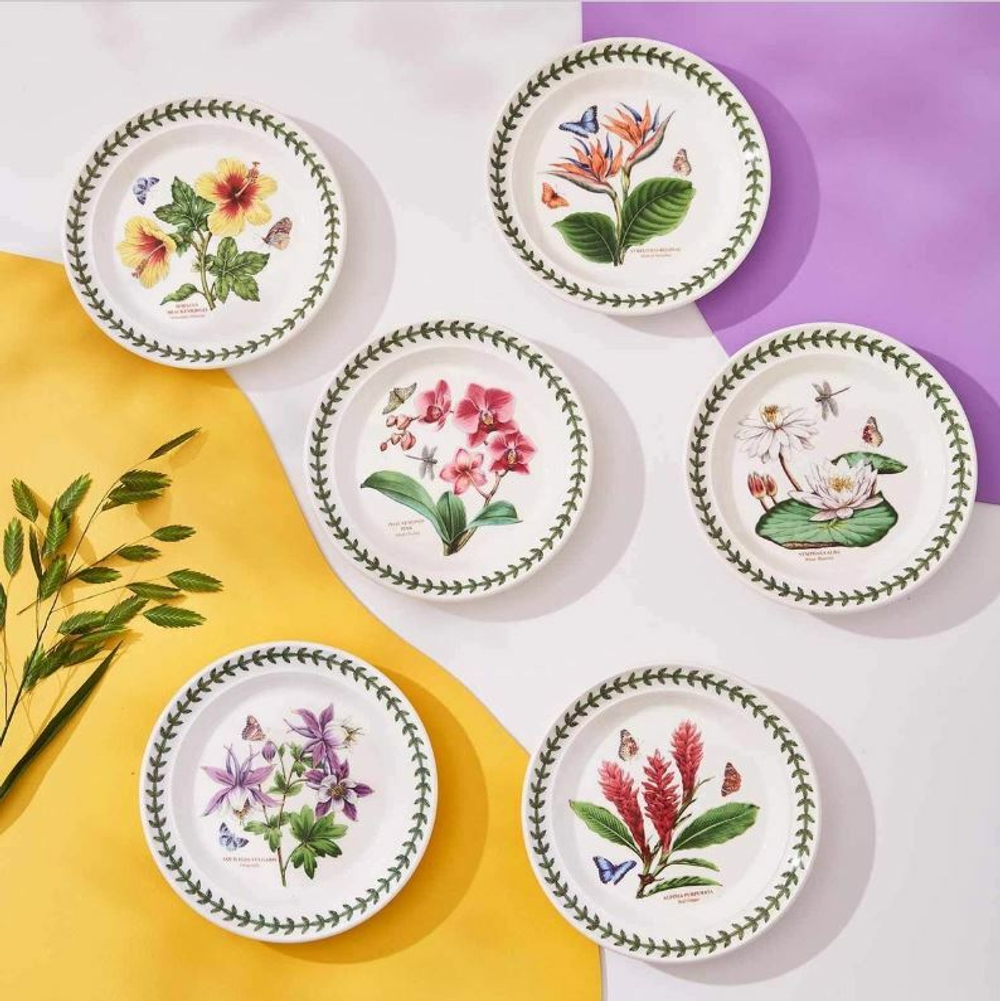 Portmeirion - Десертная тарелка Гавайский гибискус Exotic Botanic Garden 18см / артикул   EG05092-A  / GTIN 00797641