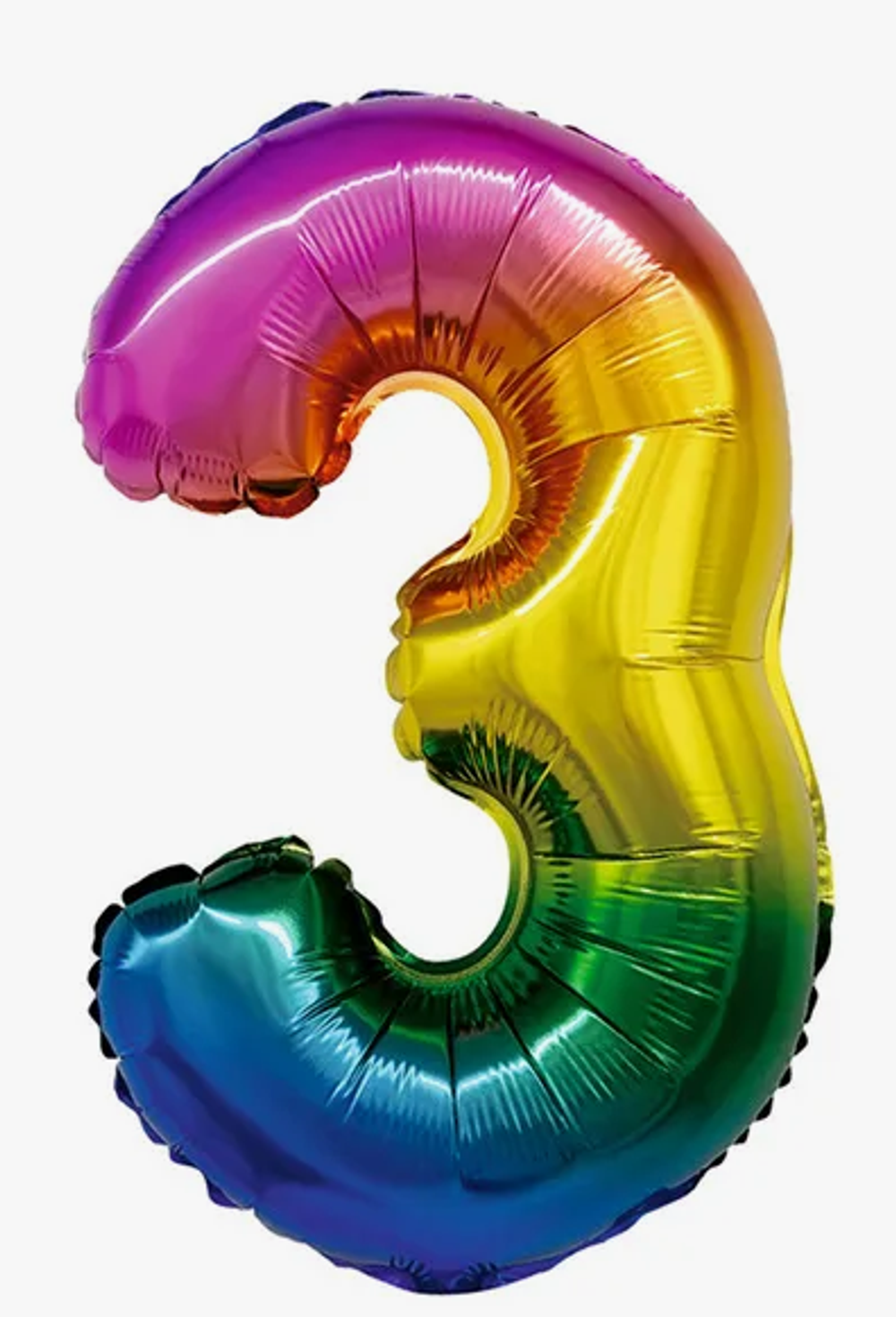 К 34" Цифра 3 Радужный Градиент 86 см.