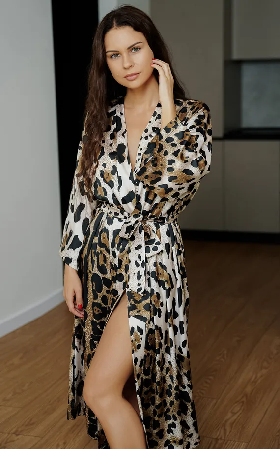 7147 халат-кимоно леопардовый