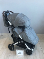 Коляска прогулочная Babalo 2024 Снег текстиль на белой раме