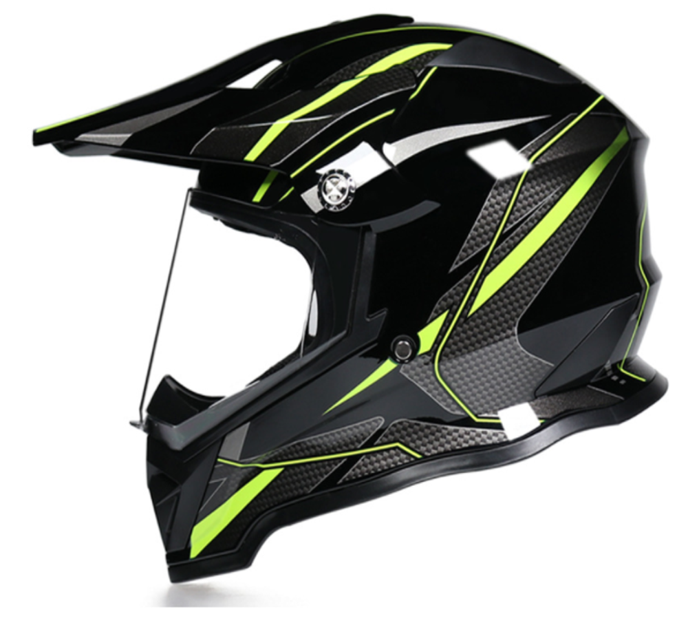 шлем кроссовый с визором ORZ 819-2 зеленый L