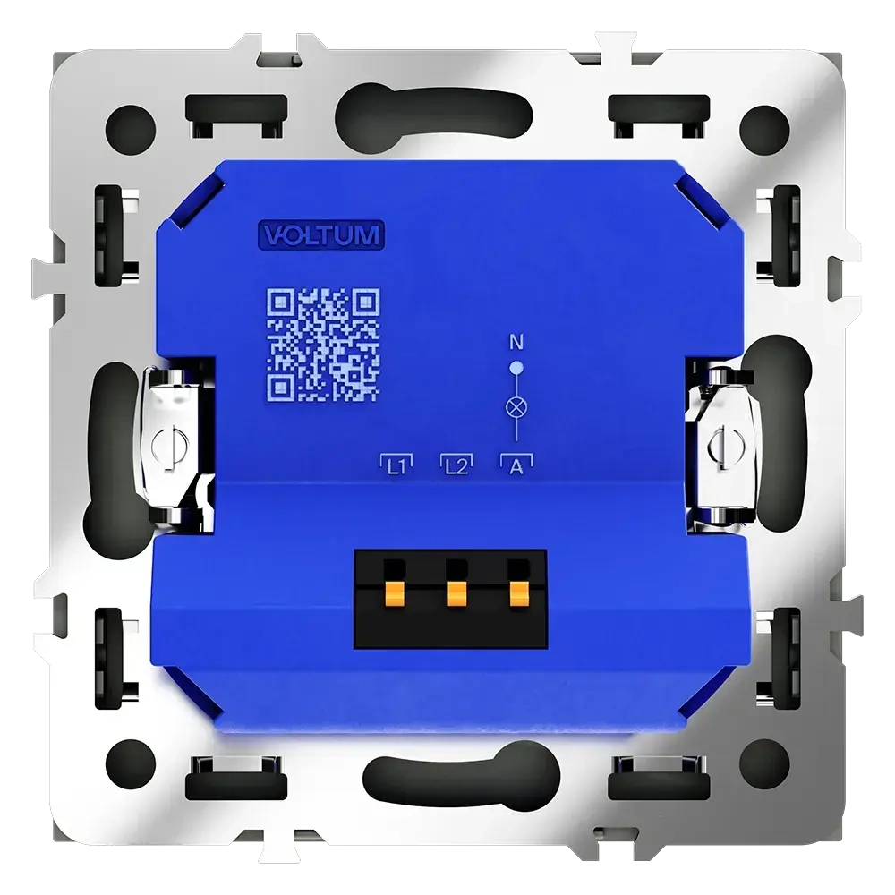 Светорегулятор встраиваемый VOLTUM S70 поворотно-нажимной 600 Вт, (титан)