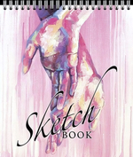 Скетчбук А5 60л. гребень "Руки" тв. картон, твин-лак, офс. 120 г/м2 (ПЗБМ)