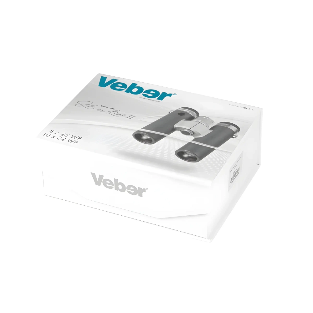 Бинокль Veber Silver Line II 8x25WP упаковка с логотипом