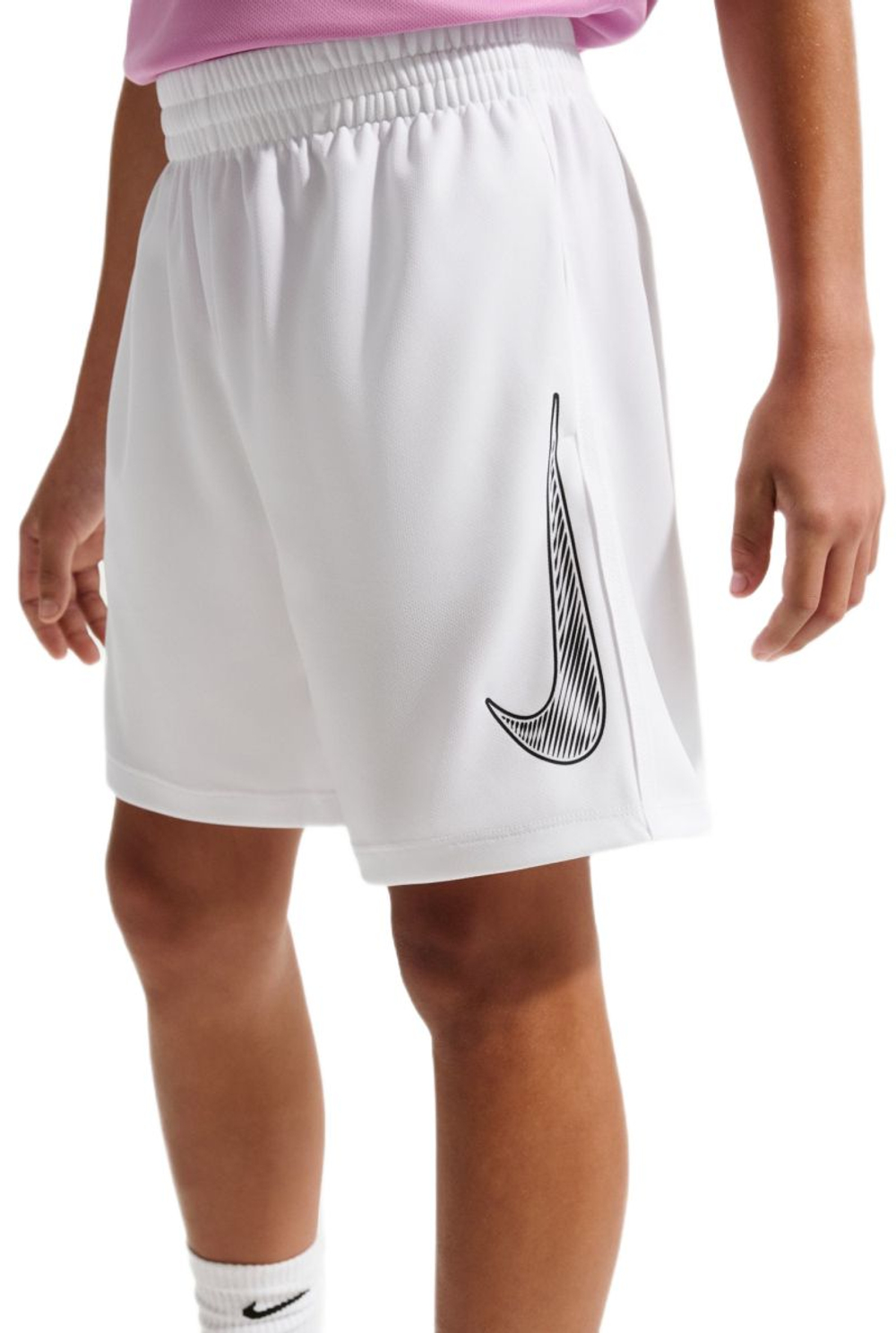 Детские теннисные шорты Nike Boys Dri-FIT Multi - white/black