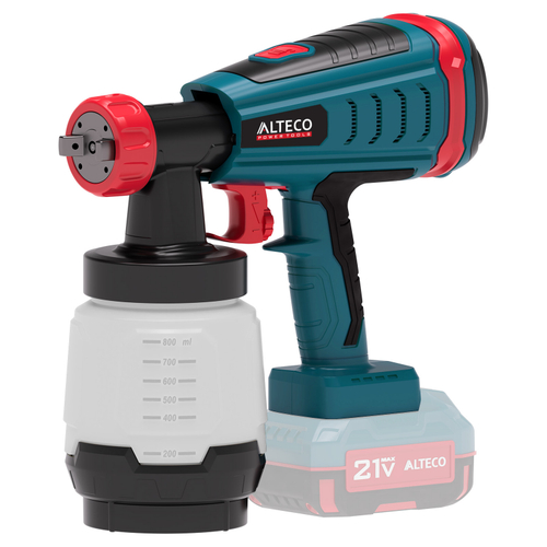 Бесщеточный аккумуляторный краскораспылитель ALTECO CSG 21-1000 BL Solo (без АКБ и ЗУ)