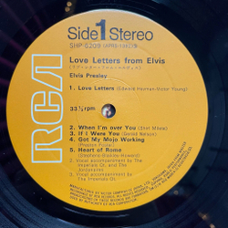 Винтажная виниловая пластинка LP Elvis Presley Love Letters From (Japan 1971) (No Obi)