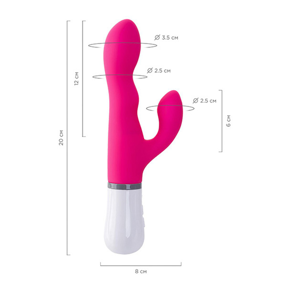 Розовый силиконовый вибратор-кролик 24см с управлением через приложение Lovense Nora Rabbit Vibrator LE-02