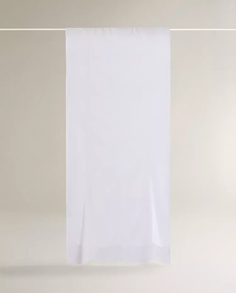 ZARA HOME ШТОРА ИЗ ХЛОПКА И ЛЬНА С ВЫШИВКОЙ, БЕЛЫЙ