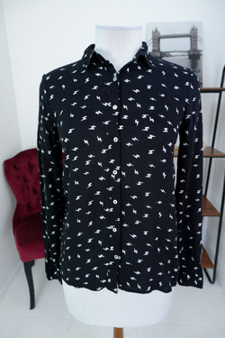 Блузка Pull&Bear из вискозы с принтом 44 размер