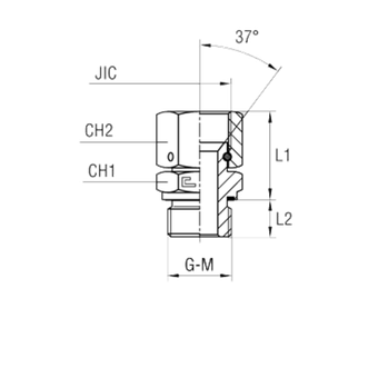 Штуцер FNE JIC 3/4 - BSP 3/8