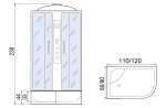 Душевая кабина River DUNAY XL 120/90/44 TH R