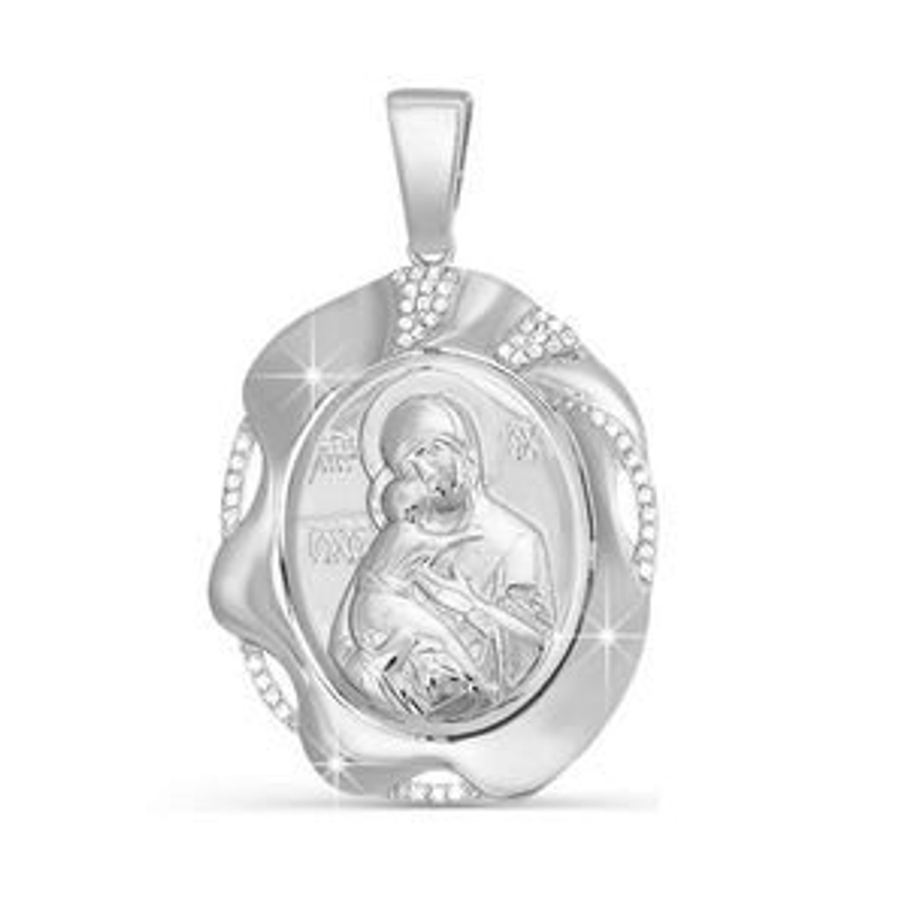 Подвеска Б.М. Владимирская из серебра с фианитами