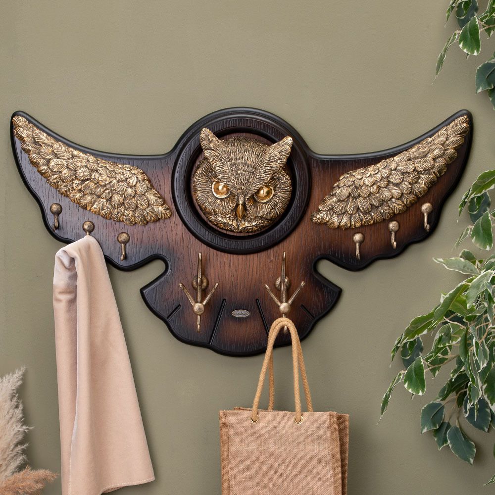 Вешалка настенная Bubo Орех Бронза