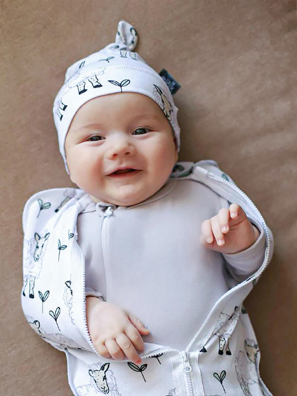 Пелёнка-кокон Mjölk Овечки, уценка