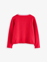 Кардиган с вышивкой для девочки Next B86-681, Красный