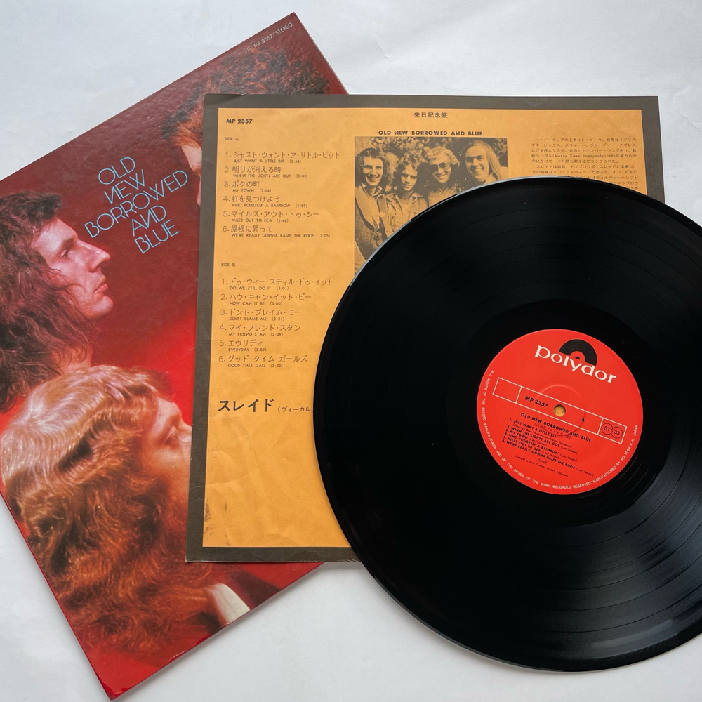 Винтажная виниловая пластинка LP Slade Old New Borrowed And Blue (Япония 1974) (Без Оби)