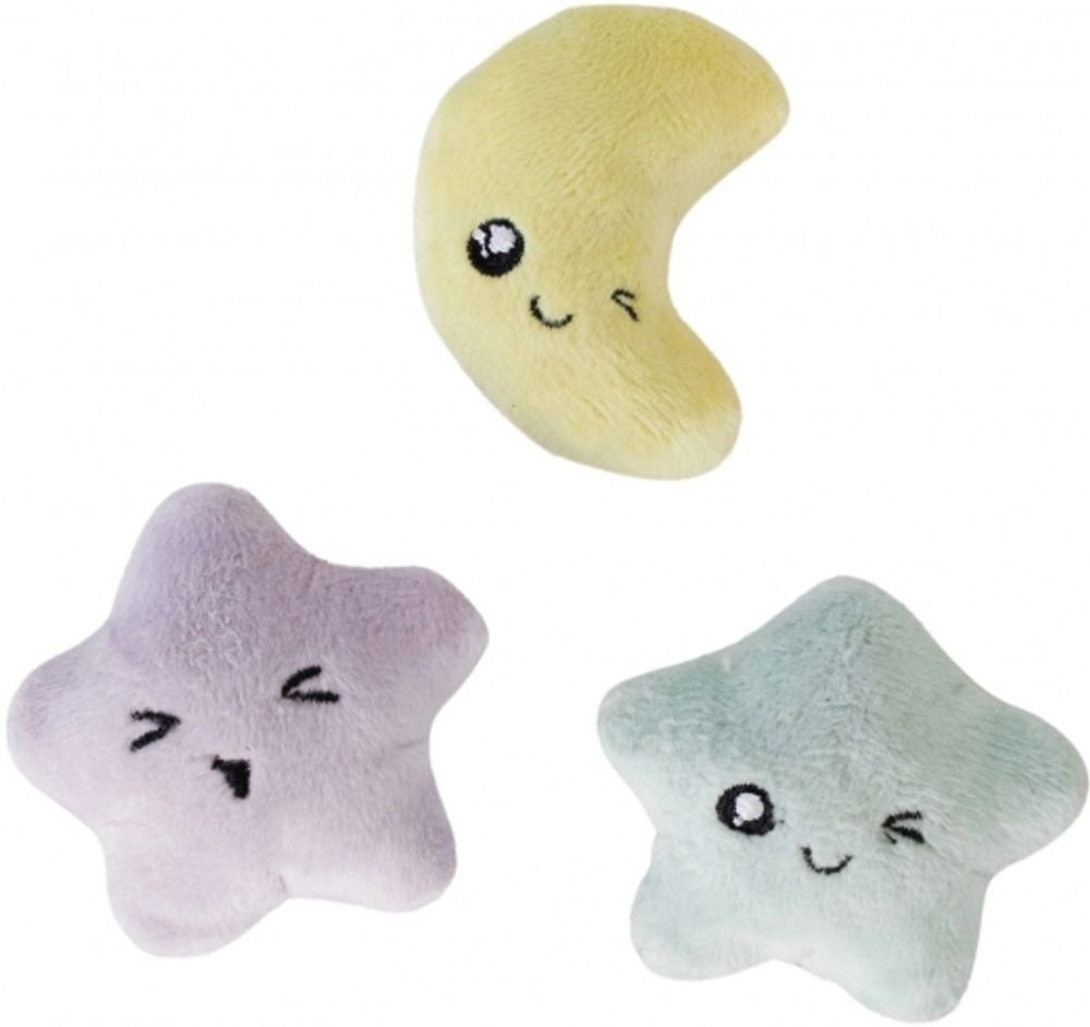 Игрушка для кошек Petstages Звездочки и луна, 3 шт в комплекте