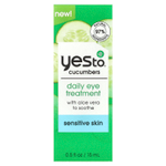 Yes To, огурцы, ежедневное средство для ухода за глазами, для чувствительной кожи, 15 мл (0,5 жидк. унции)