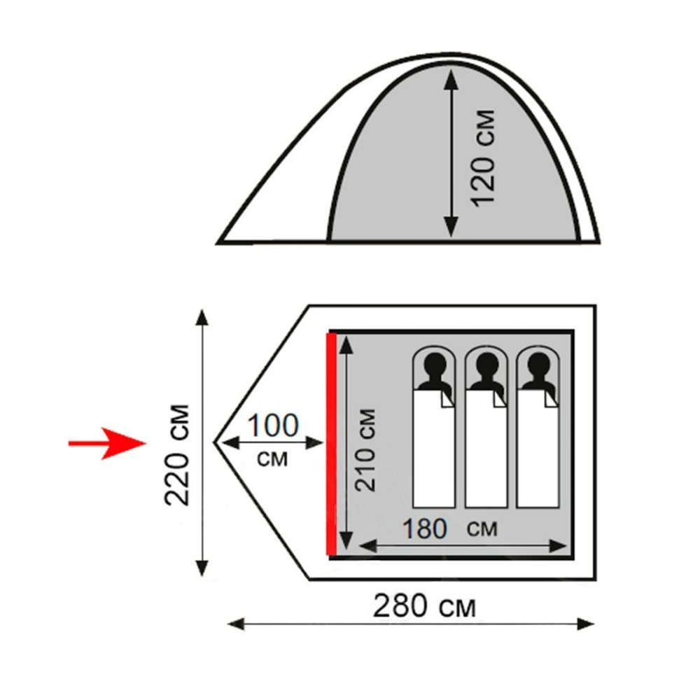 Палатка Totem Tepee 3 (V2), артикул TTT-026