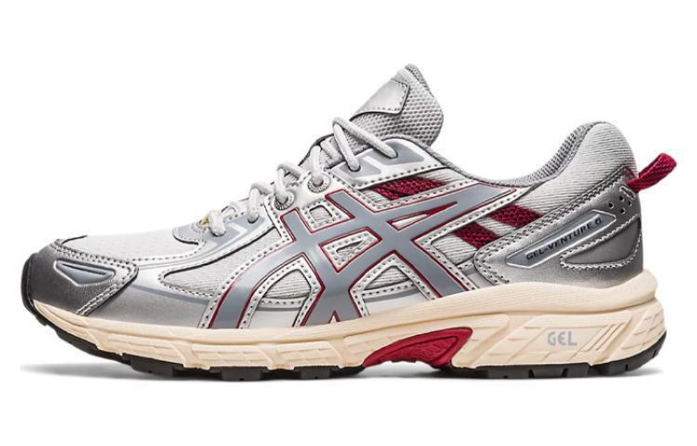 Asics Gel-Venture 6 lace-up wear-resistant breathable low-top running shoes women's gray silver