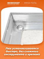 Люк напольный Премиум Смол 300х300