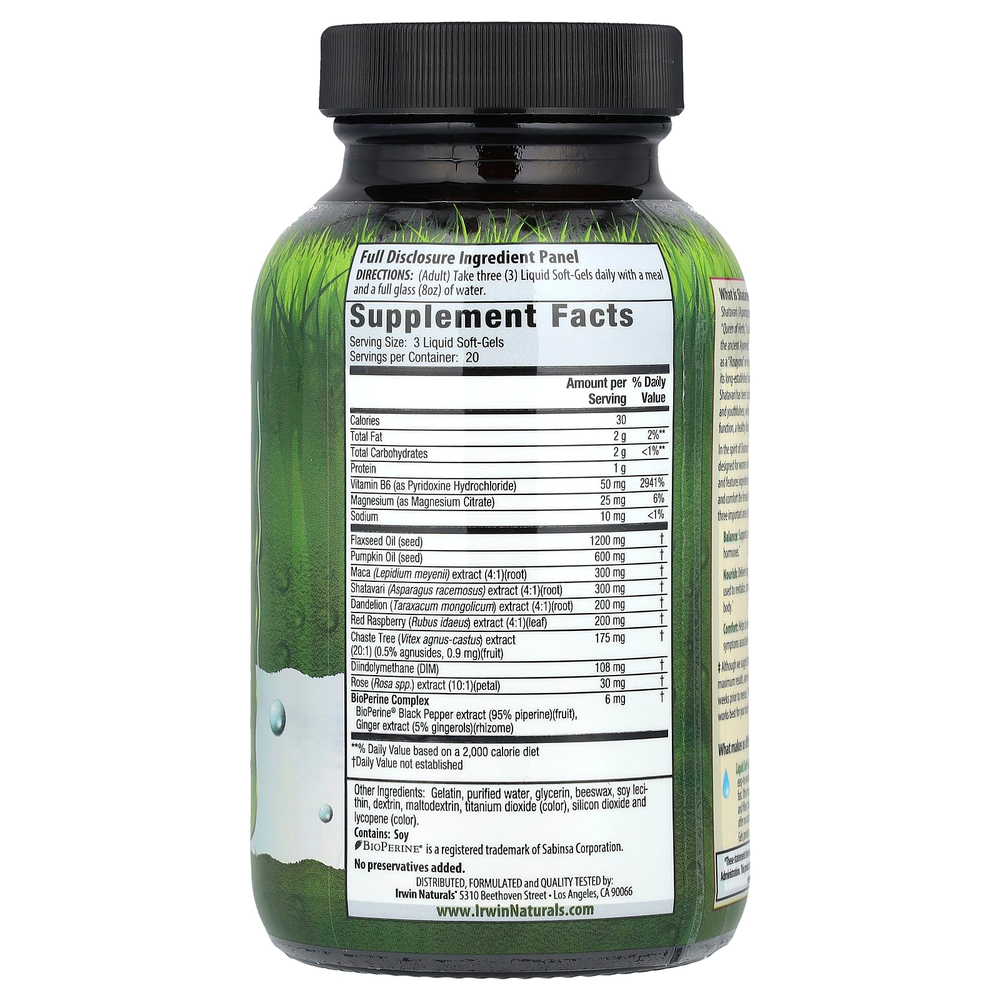 Irwin Naturals, Shatavari-Rose Mind & Body, для женщин, 60 мягких таблеток