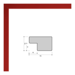 Фоторамка 21х30 см красная, без фактуры, арт. 2130.746772